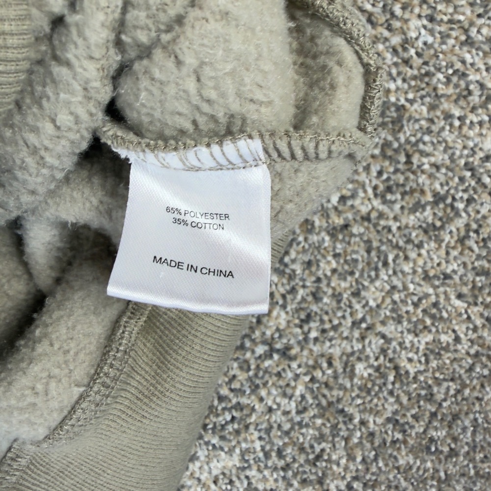 White Fox Vol 3 Oversized Hoodie Taupe Tan Fleece Sweatshirt XS/S Logo Graphic - Picture 3 of 10